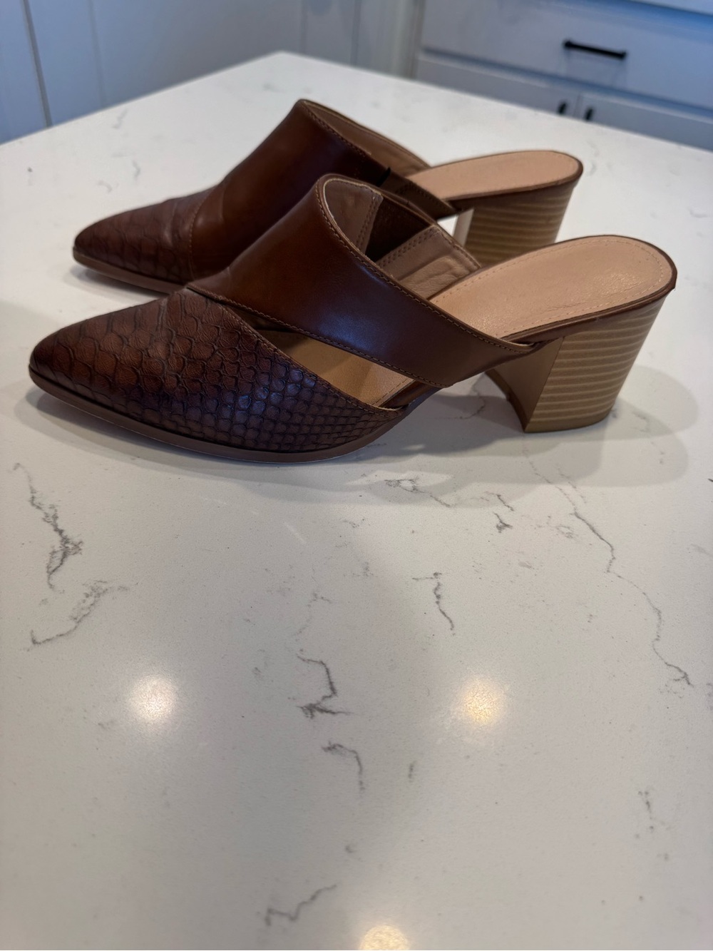 Syktkmx Womens Brown Heeled Sandal size 8.5